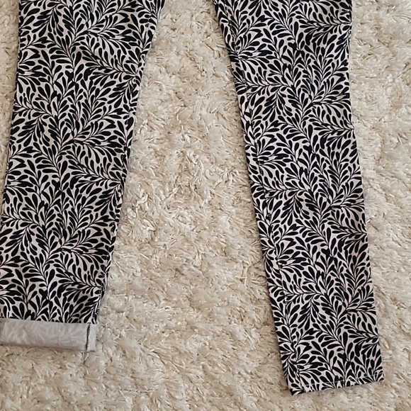 J.Crew Toothpick Skinny Jeans Fern Print Blue White Mid-Rise Womens Size 27 / 4 - Picture 11 of 16